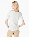 White openwork knit top