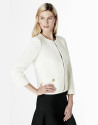 Off white short jacket with pockets