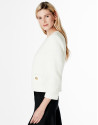 Chaqueta corta bolsillos blanco roto