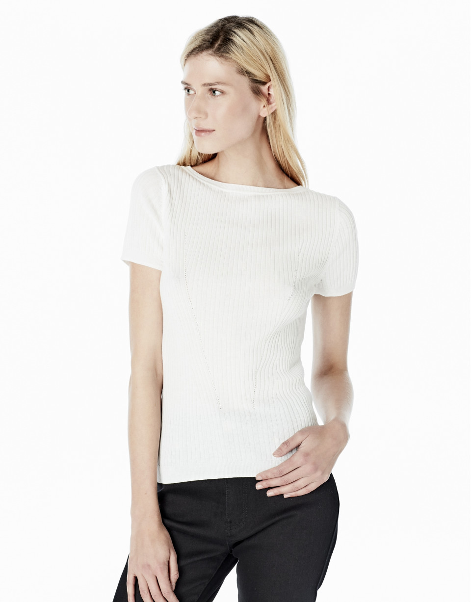 Beige ribbed sweater