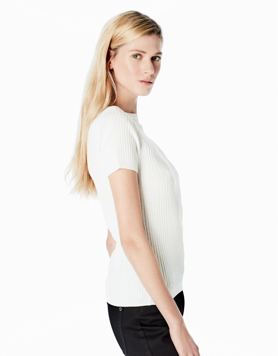 Beige ribbed sweater