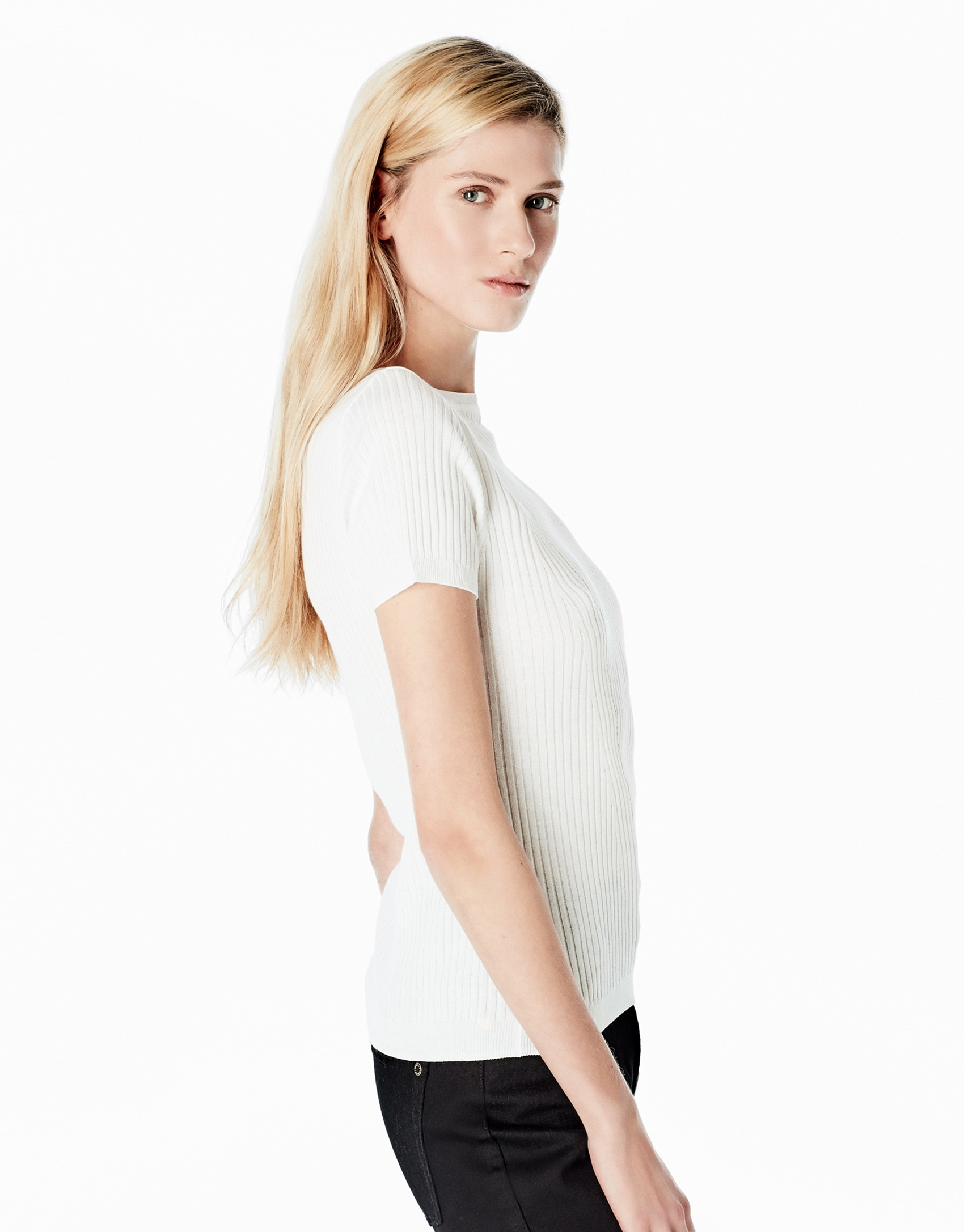 Beige ribbed sweater