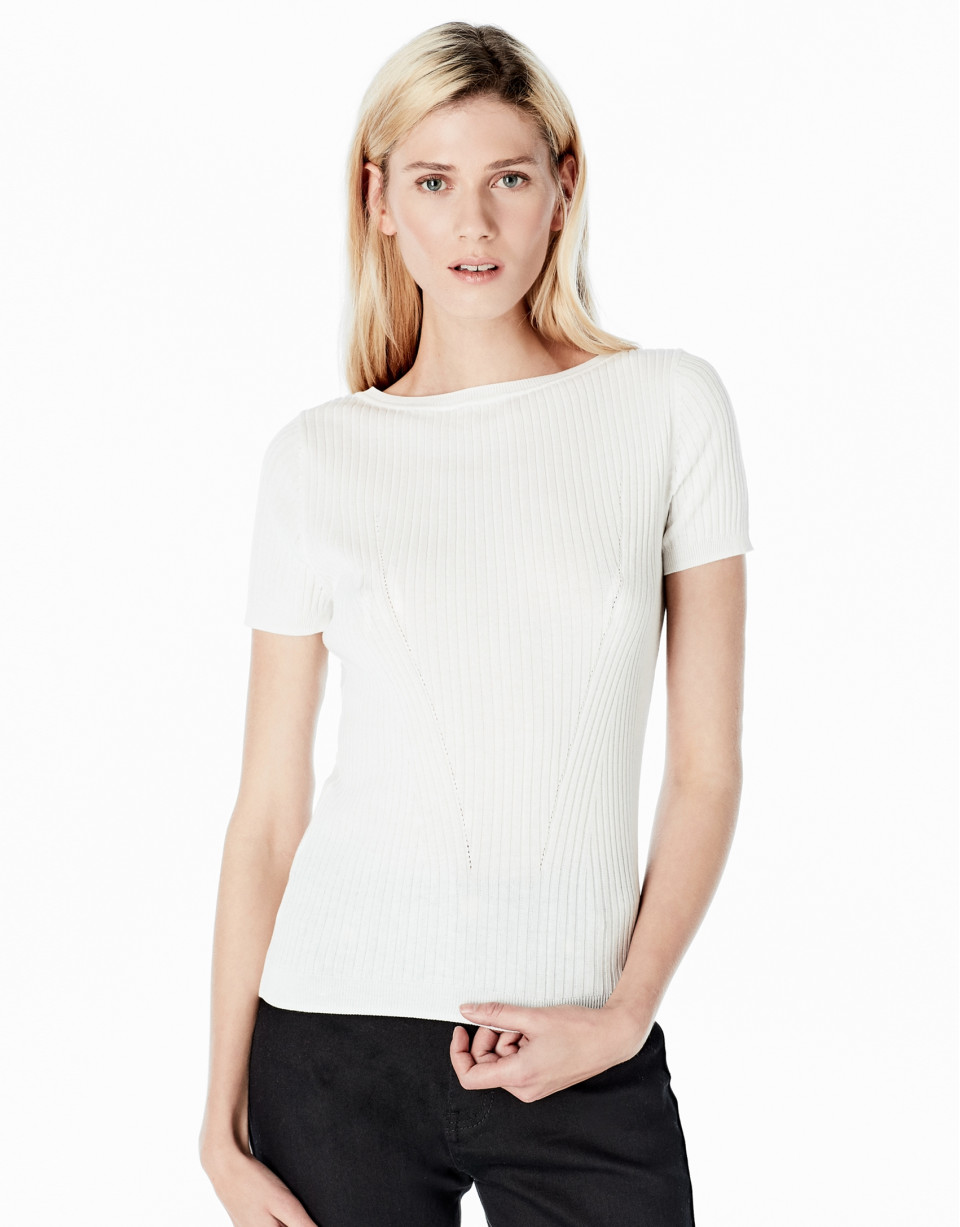 Beige ribbed sweater
