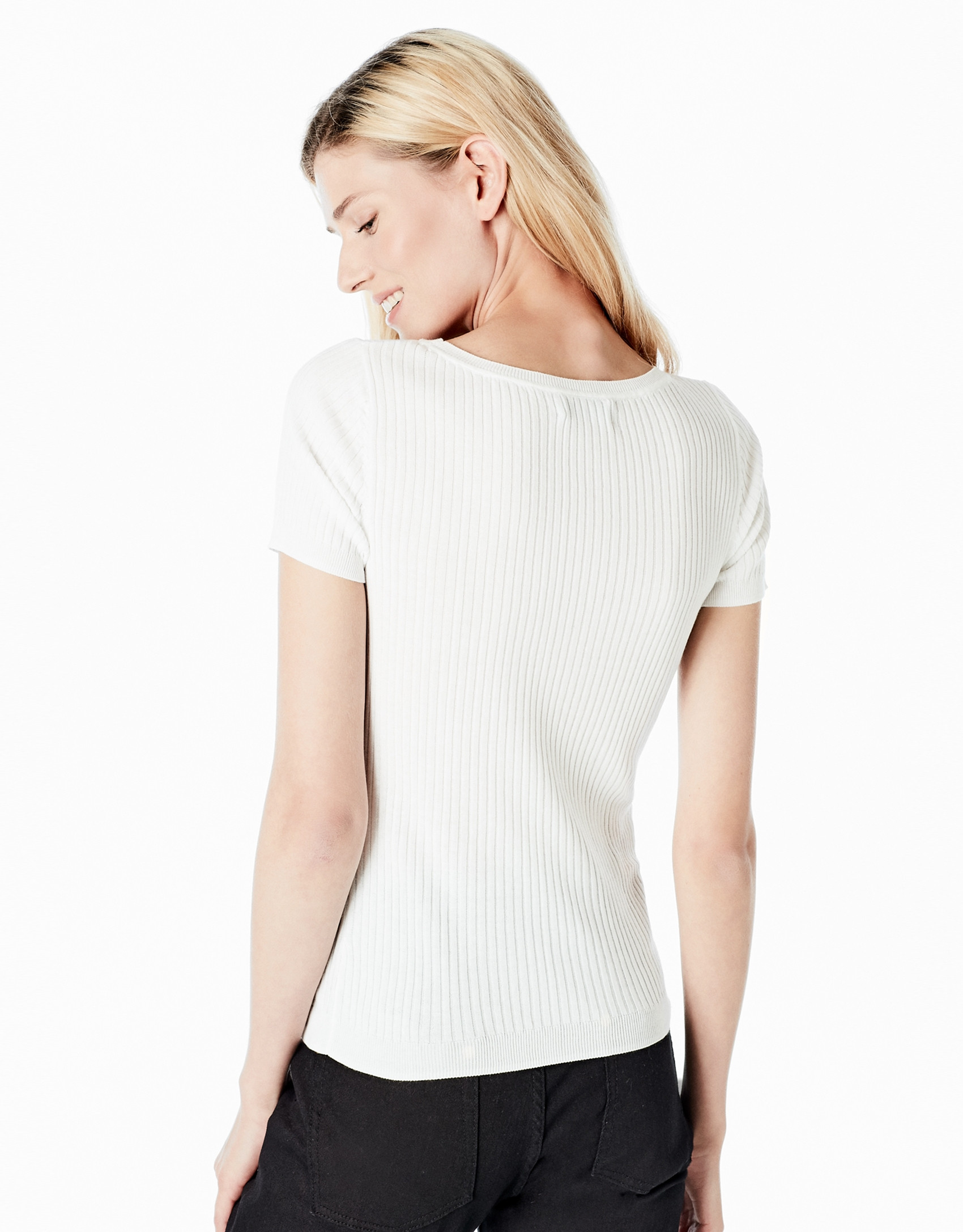 Beige ribbed sweater