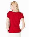 Jersey canalé rojo