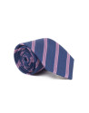 Blue and pink striped tie