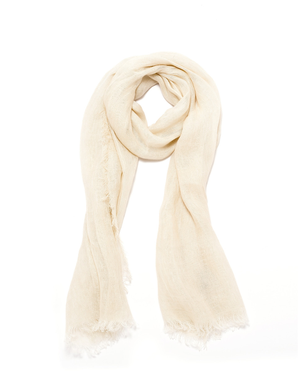 Beige linen scarf