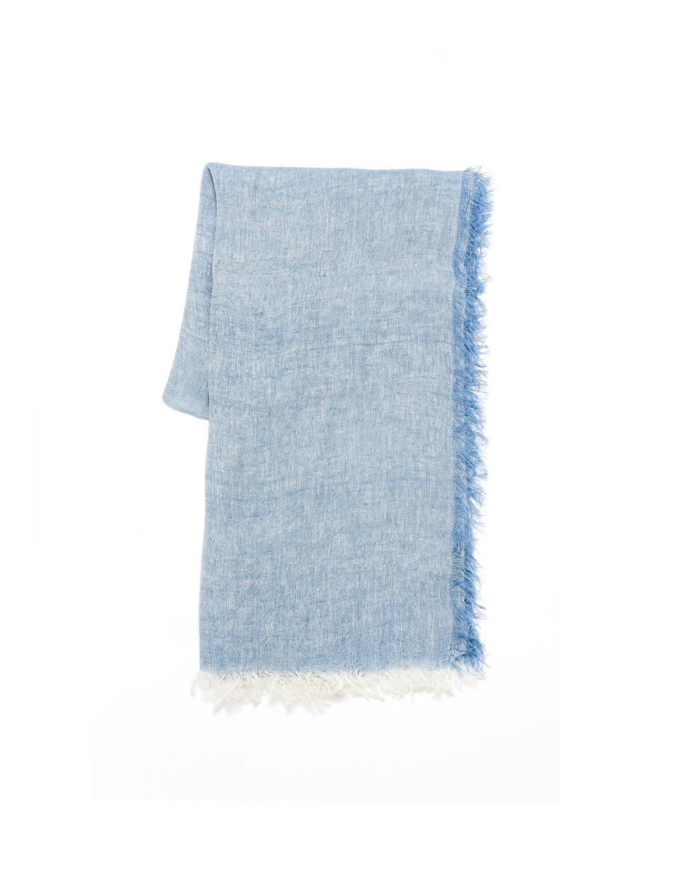 Light blue linen scarf