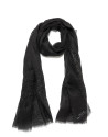 Black embroidered scarf