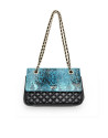 Bolso shoulder piel grabado serpiente Ghauri