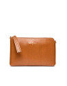 Tan Saffiano leather Lisa Clutch 