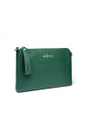 Dark green Saffiano leather Lisa Clutch 