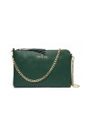 Bolso clutch piel saffiano verde oscuro Lisa
