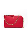 Red Saffiano leather Lisa Clutch 