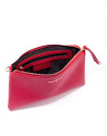 Red Saffiano leather Lisa Clutch 