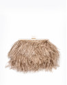 Natural clutch with feathers Royal