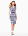 Striped shirtwaist dress