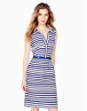 Striped shirtwaist dress