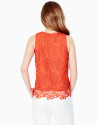 Top encaje naranja