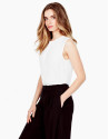 Beige pleated top