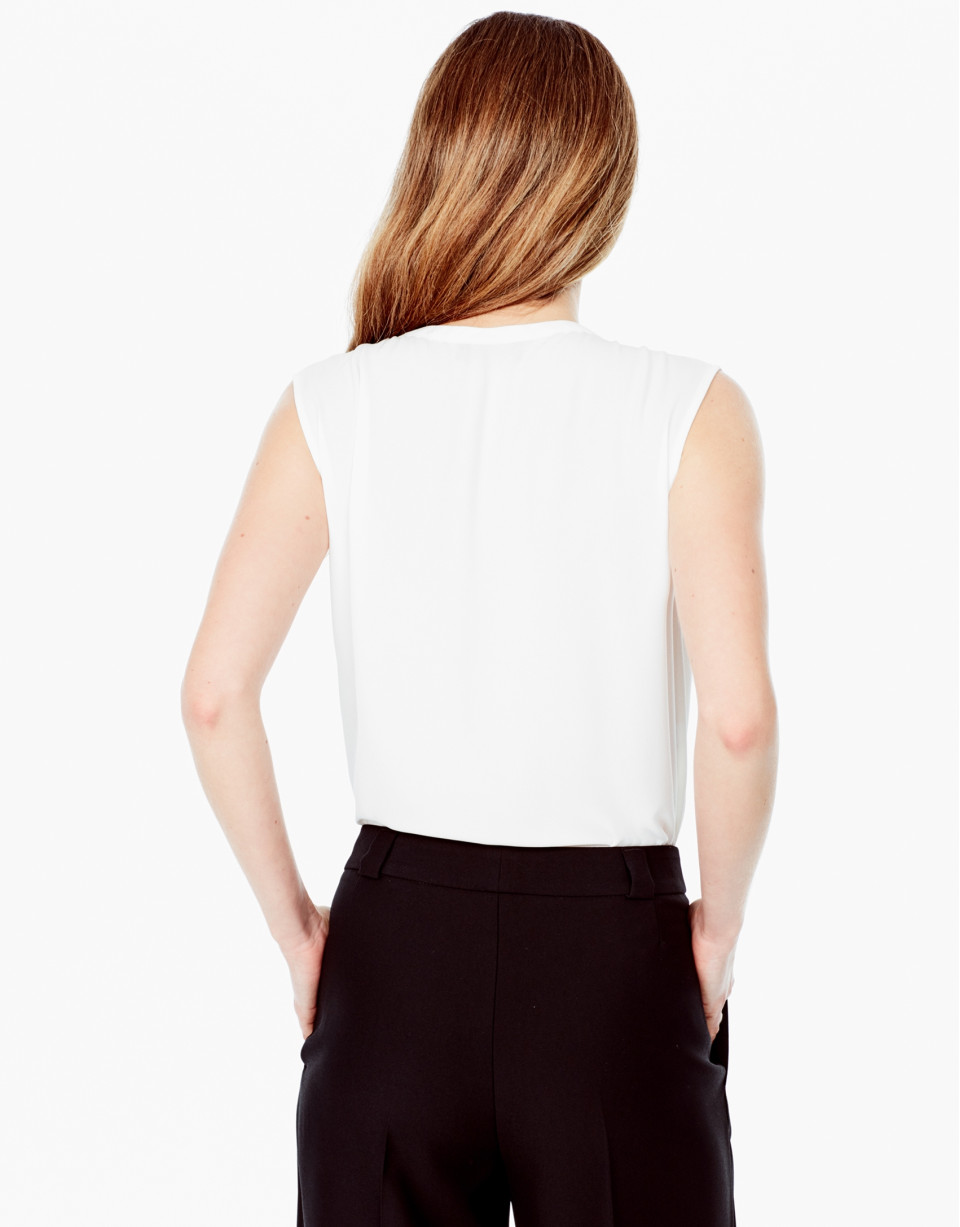 Beige pleated top