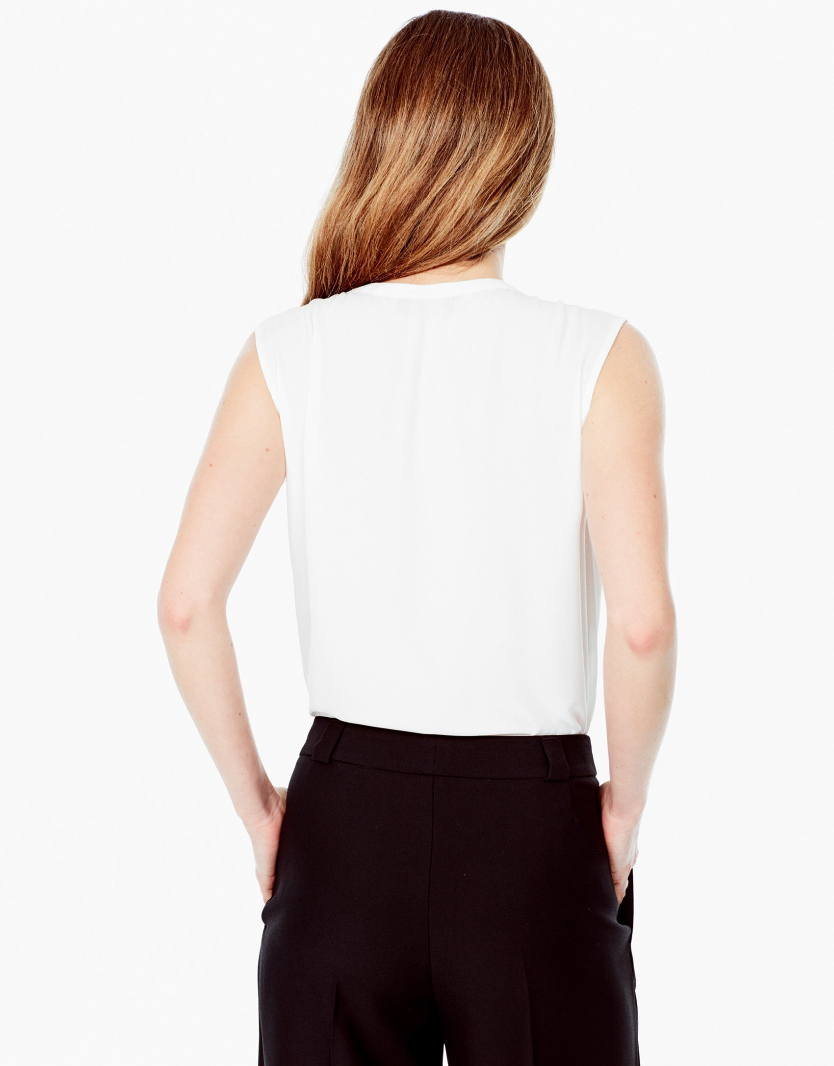 Beige pleated top
