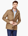 Khaki parka with 4 pockets