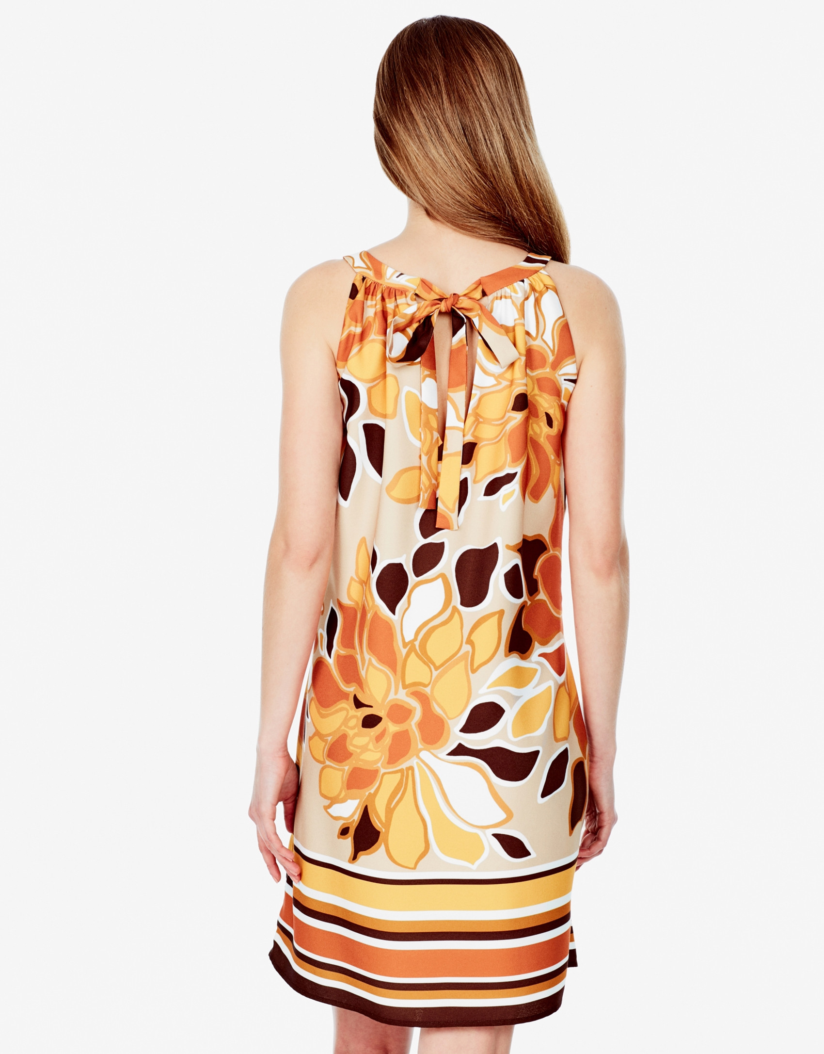 Floral print halter top dress