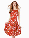 Vestido pliegues naranja