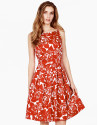 Orange pleated dress