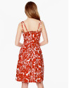 Vestido pliegues naranja