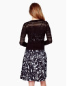 Black openwork knit jacket