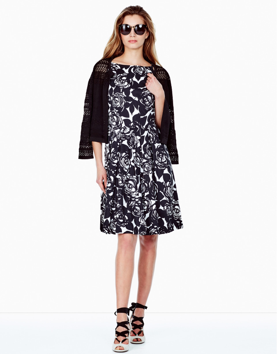 Vestido pliegues negro