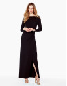 Vestido largo punto negro