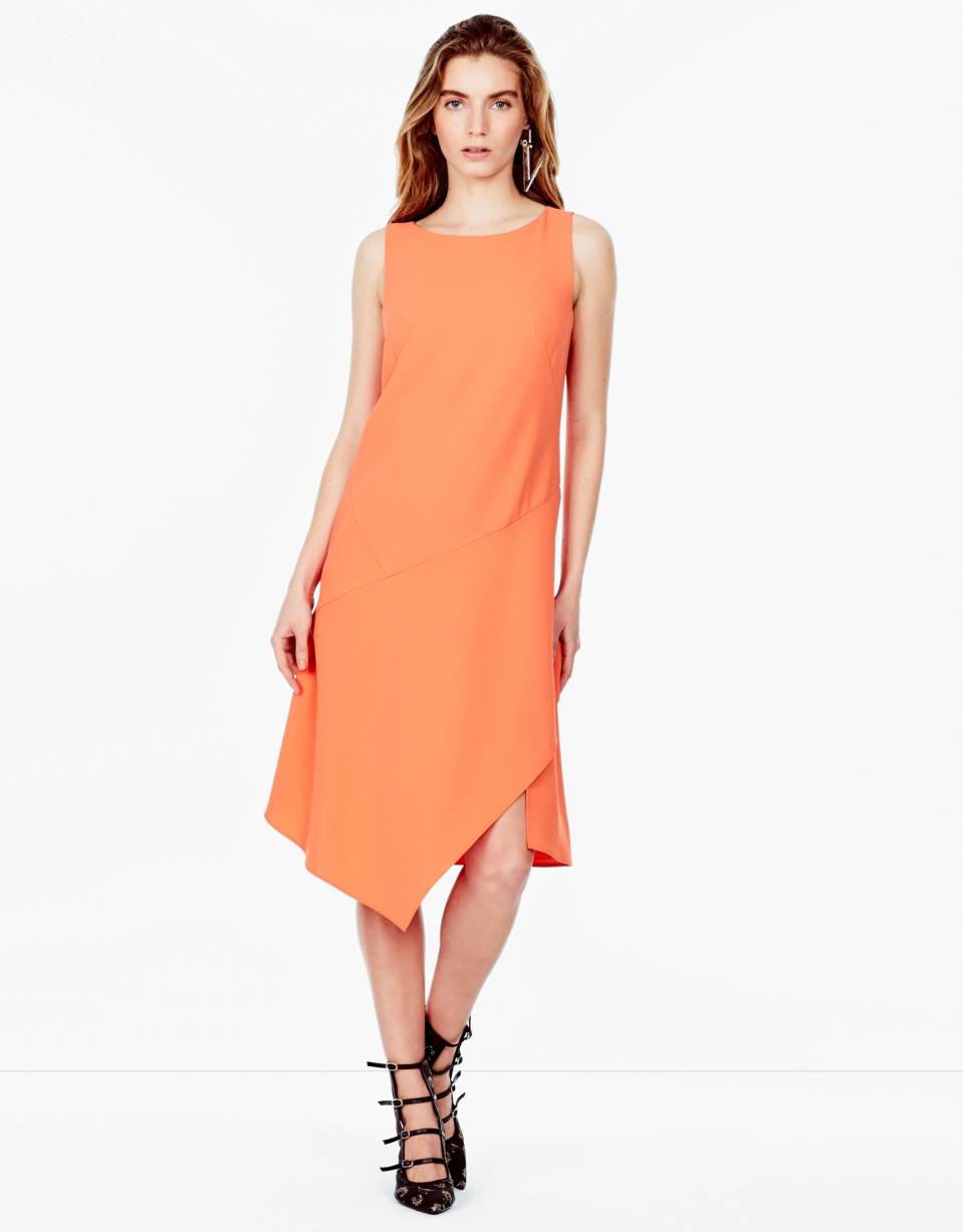 Orange asymmetric dress
