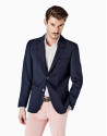 Navy blue structured sports coat
