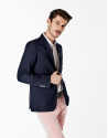Navy blue structured sports coat