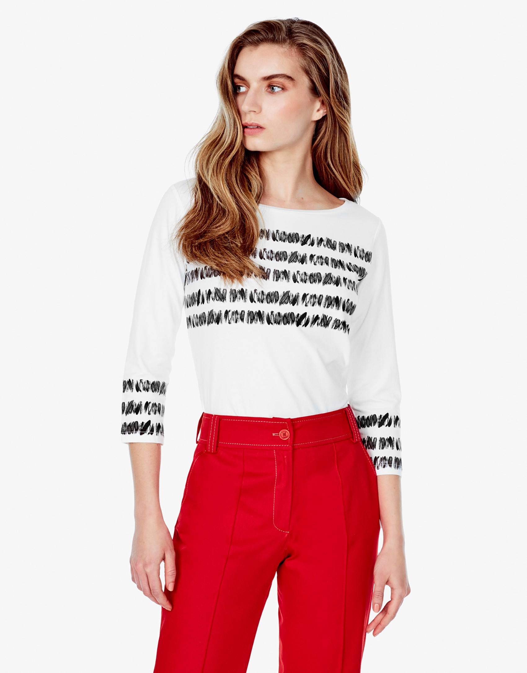 Coral straight pants