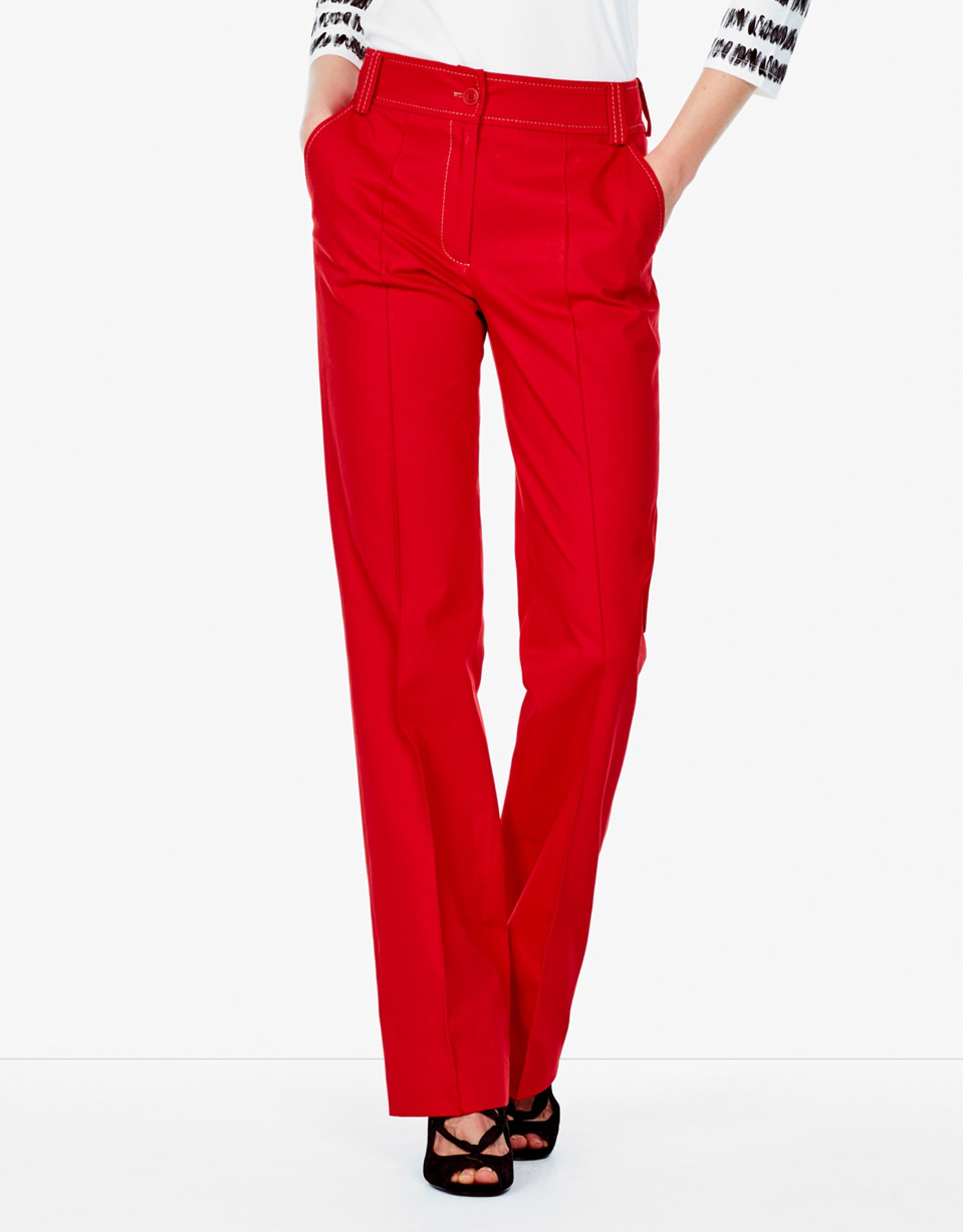 Coral straight pants