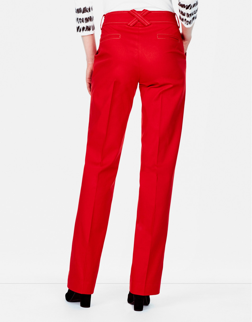 Coral straight pants