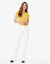 Pantalón crepe blanco roto