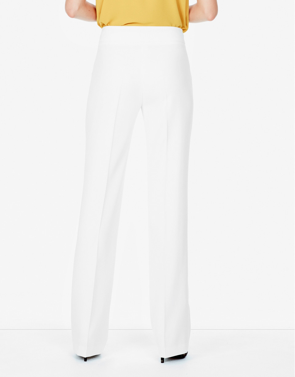 Pantalón crepe blanco roto