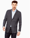 Navy blue structured cotton jacket
