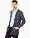 Navy blue structured cotton jacket