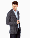 Navy blue structured cotton jacket