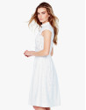 White shirtwaist dress