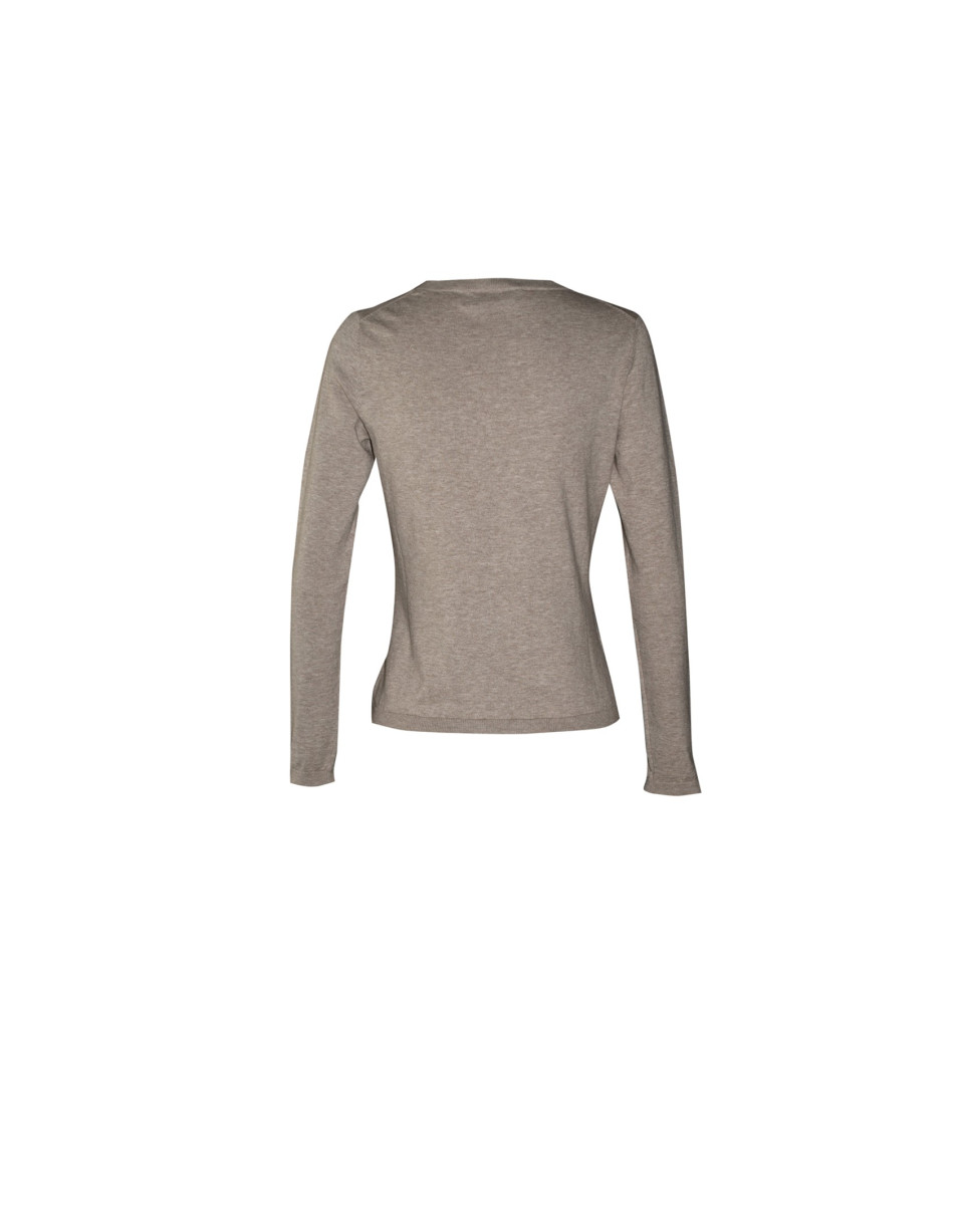 Round neck fitted cardigan