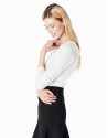 Jersey cuello caja blanco