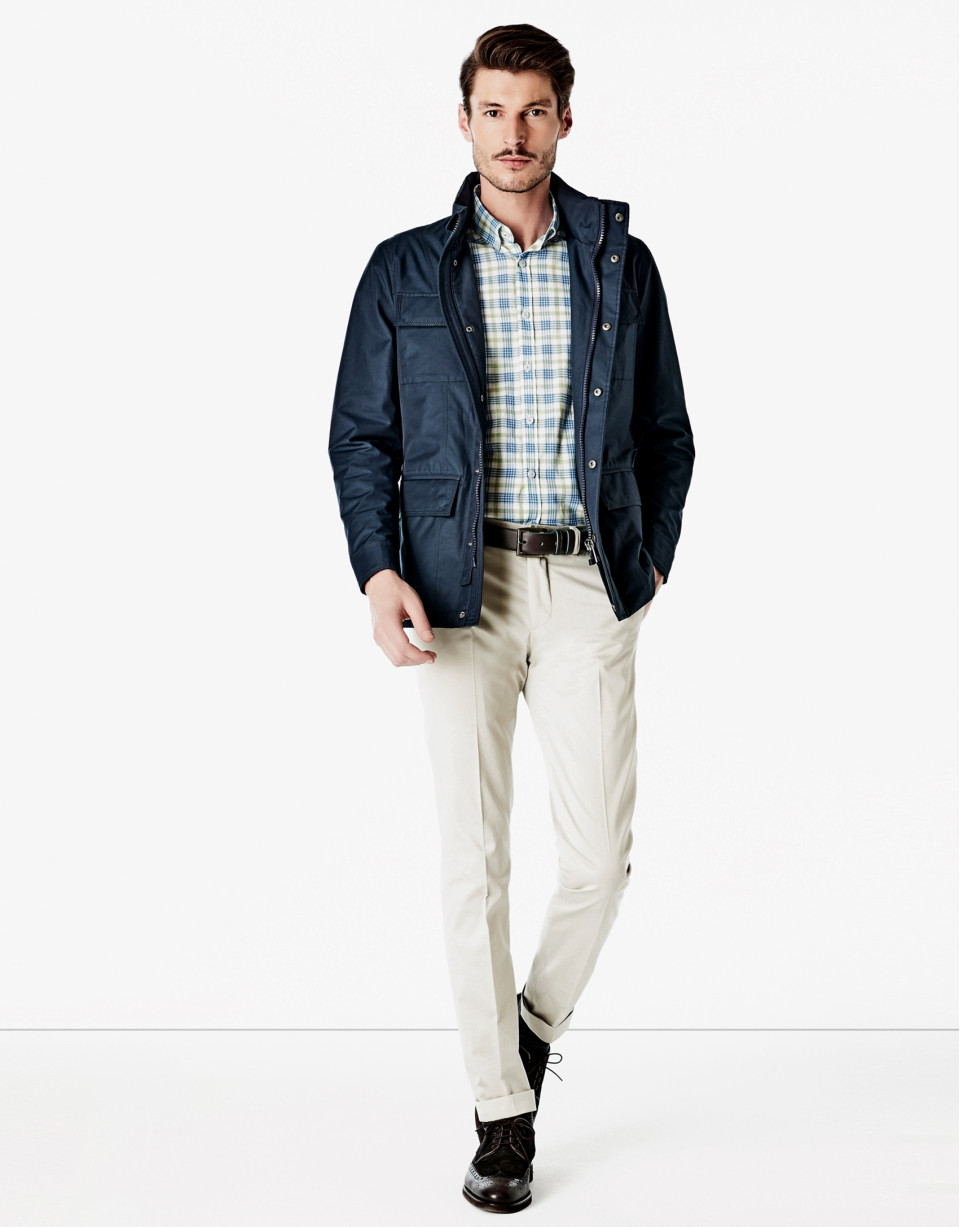 Stone-colored suit pants 