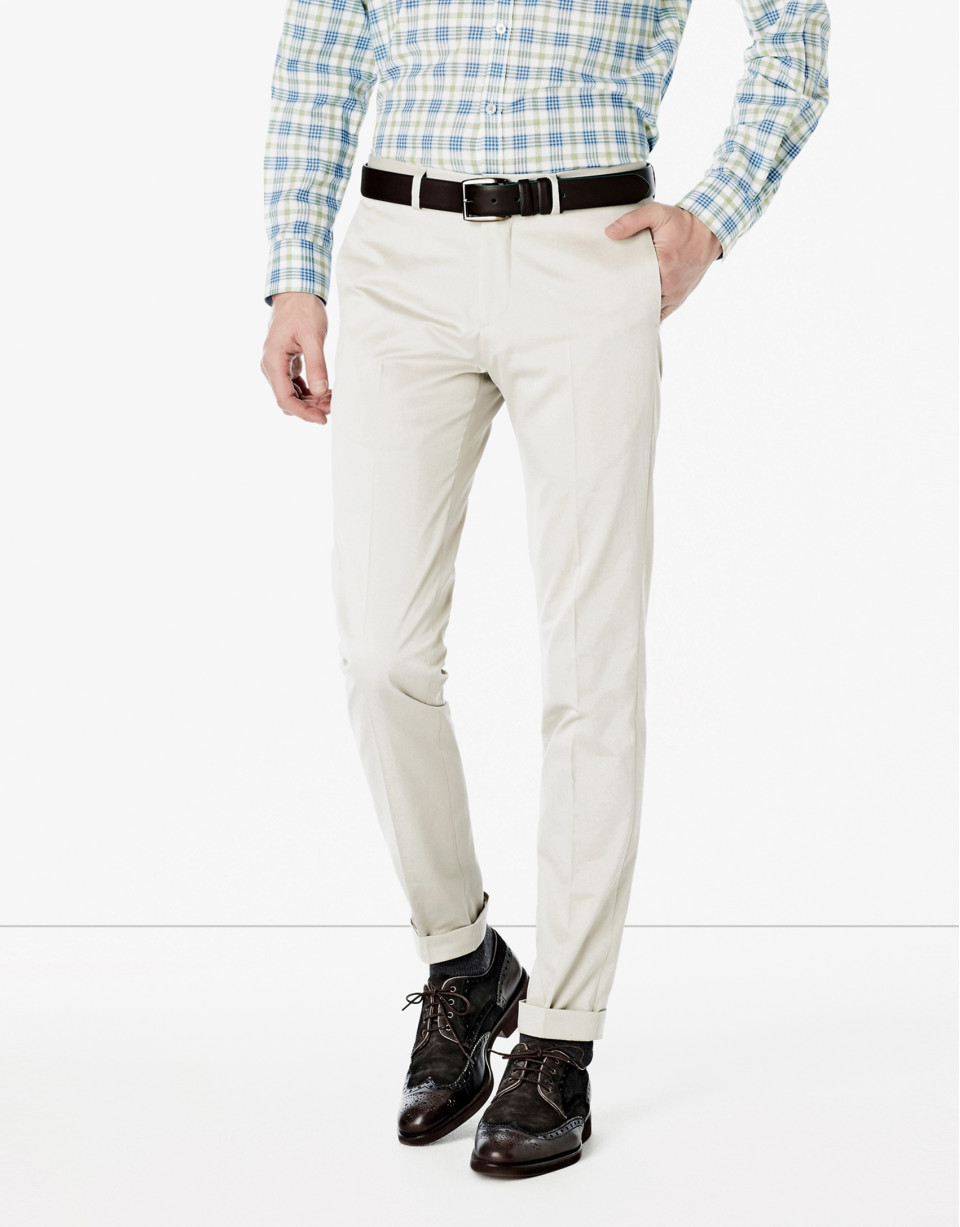 Stone-colored suit pants 